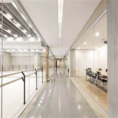 Soundproof τοίχοι χωρισμάτων γυαλιού Frameless για το στούντιο χορού/καταγραφής