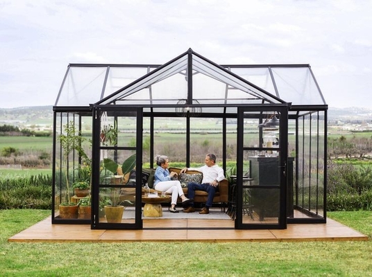 Τέσσερις εποχές Solarium γυάλινο ηλιοκάμαρα μέσα σε διακινούμενη διπλή πόρτα για προσαρμοσμένο μέγεθος