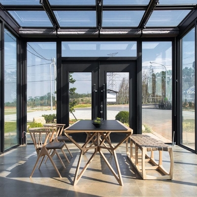 Τέσσερις εποχές Solarium γυάλινο ηλιοκάμαρα μέσα σε διακινούμενη διπλή πόρτα για προσαρμοσμένο μέγεθος