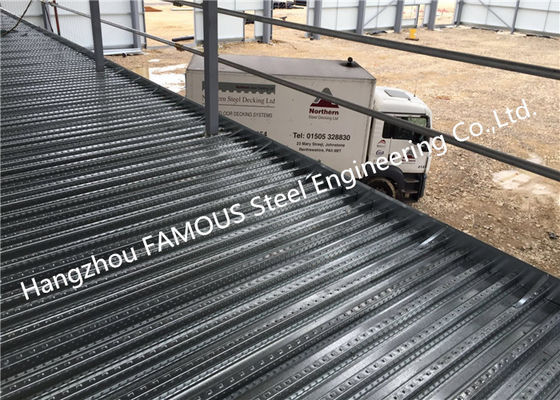 πάτωμα Decking μετάλλων 0.8mm1.2mm σύνθετο για τον πολυ όροφο που χτίζει ISO9001