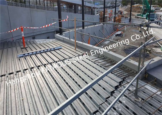 πάτωμα Decking μετάλλων 0.8mm1.2mm σύνθετο για τον πολυ όροφο που χτίζει ISO9001
