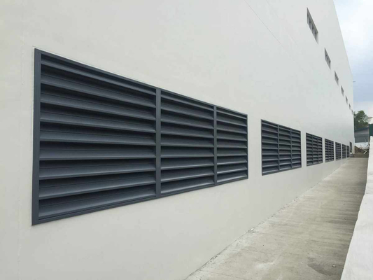 Προκατασκευασμένο σταθερό παράθυρο Louvered αργιλίου στεγανό