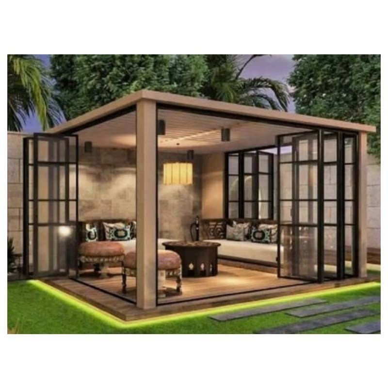 Τέσσερις εποχές Solarium γυάλινο ηλιοκάμαρα μέσα σε διακινούμενη διπλή πόρτα για προσαρμοσμένο μέγεθος